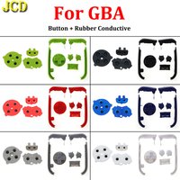 JCD For Gameboy Advance GBA Replacement Plastic D Pads A B Power ON OFF Full Set Button & Conductive Rubber Keypads