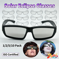 1/2/5/10 Pack Solar Eclipse Glasses Safe Shades ISO Certified Solar Eclipse Observation Glasses Solar Eclipse Viewing Glasses