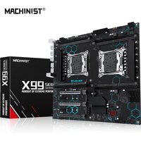 MACHINIST X99 MD8 Motherboard Dual CPU E-ATX Support Xeon LGA 2011-3 processor 8 DDR4 slot USB3.0 SATA3 NVME M.2