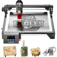 LONGER RAY5 10W Lasergraviergerät 0,06x0,06mm Präzisions-Laserpunkt 3,5-Zoll-Touchscreen 32-Bit-Chipsatz Offline-Gravur App-Steuerung