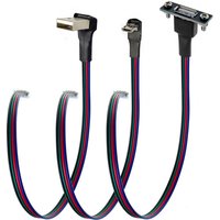30CM 4-core power cable, USB male and female connector to XH2.54-4P, micro mini usb type-c terminal adapter, 1 unit