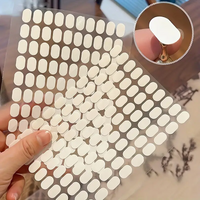 YIKOOLIN Nail Display Double Sided Adhesive Tabs Oval Non-slip Sticky Tape Nail Swatch Stand Nail Art Practice Display Sticker