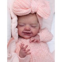 NPK 20'' Reborn Alica Unfinished Unpainted Blank Doll Kit Fresh Color Soft Vinyl Bebe DIY Parts with Colth Body