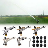 1" 1.5" Female Thread Rocker Impact Sprinkler Gun 0-360° Long Shot Distance Big Sprayer Garden Lawn Orchard Farm Irrigation Gun