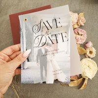Customized Elegant Wedding Invitation With Vellum Paper Save The Date Announcement Engagement Personalized Name Party Supplies