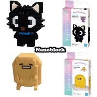 Genuine Nanoblock Gudetama Kawaii Chococat Building Blocks Lazy Cat Figure Micro Brick Toy Display Model for Fans