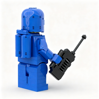 845pcs MOC 40921 Classic Blue Spaceman Model Building Blocks Construction Christmas Gifts DIY Education Toy Brick Kids Creative