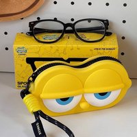 New Cartoon SpongeBob SquarePants Glasses Storage Case Eyeglasses Box Protective Portable Glasses Organizer Travel Holiday Gift