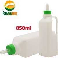 850ml Calf And Sheep Feeder Milk Bottle Plastic Animal Weaning Silicone Nipple Goat Feeder Water Dispenser Feeding Supplies