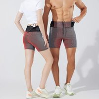 2026 Men's Marathon Running Compression Tights 2-Layer Quick Dry Waistband Pocket Built-in Triangle Liner for Fitness Crossfit