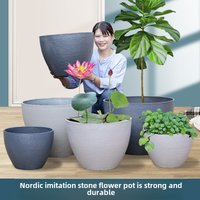 Thickened Plastic Lotus Flower Pot Special Large Size Simulation Ceramic Fishkeeping Bowl Lotus And Water Lily Dedicated