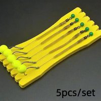 5pcs Set Heavy-Duty Carp Fishing Hooks with Built-In Bead Weight System - Multi-Color (//) for European/Sea Carp