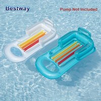 Bestway 43028 Inflatable Swimming Pool Floating Bed, leisure swimming pool lounge chair with headrest, Inflatable water bed with