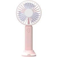 Portable USB Mini Handheld Small Fan Three Gear Winds Desktop Mobile Phone Holder with Base for Bedroom Dormitory Outdoor Travel