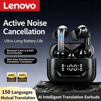 Lenovo AI Translation Bluetooth Headphones ANC Noise Cancelling Real-Time Languages Translator HiFi Stereo Wireless Earphones