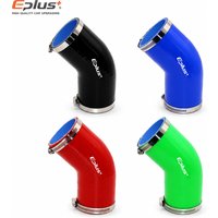 EPLUS Universal 4-Ply 45 Degrees Silicone Hose Coupler Reinforced Turbo Intake Intercooler Pipe Joiner Adapter Blue