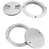 3‑6 Inch 316 Stainless Steel Round Boat Deck Inspection Plate Marine Access Hatch Cover For Yacht Vessel Deck Maintenance