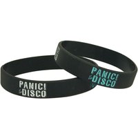 1PC Hot Sale Black Printed Panic at the Disco Silicone Wristband Music Letter Bracelet &Bangles for Music Lover Fans Gift SH316