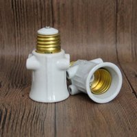 ABS E27 EU LED Bulb Adapter E27 Socket Light Bulb Lamp Adapter E27 To EU Plug Lamp Holder Plug Connector Accessories