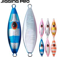 JIGGING PRO Bee Slow Pitch Jig 60g 80g Slow Fall Metal Jig Shore Casting Jigging Spoon Lure Glow Saltwater Fishing Lure