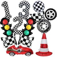 AliExpress NONE Race Car Birthday Foil Balloons Truck Bike Wheels 40'' Number Balloon Boy's Racing Car Theme Party Favor Decor Supplies