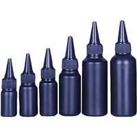 50 pièces de flacons vides en plastique PE de 10 ml à 100 ml, anti-UV, sans ombre, avec applicateur compte-gouttes, flacon souple pour colle, peinture noire et encre