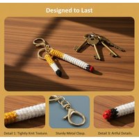 New Cigarette Crochet Keychain Knitted Keyrings Creative Bag Charm Pendant Keychain Accessories