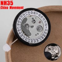 NH35 Compatible Automatic Mechanical Movement 24 Jewels 3H Date Self Winding China Made Watch Mod Parts Replacement DIY Set
