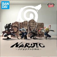 In Stock Bandai Original Naruto Konoha's Hokage F4 Anime Figures Action Model Cartoon Doll Desktop Toys Pvc Decor Festival Gifts