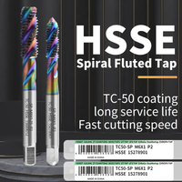 ZUANTONG HSSE-M35 TC50 Coating Spiral Fluted Tap M1M1.2M1.5M1.6M2M2.5M3M4M5M6 M7 M8 M9 M10 M11 M12 M14 M16 M18 Screw Thread Taps
