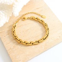 Hip-Hop Fashion Cuban Bracelet Women'S Personalized Thick Chain Stainless Steel Bracelet Fashion Jewelry image 4