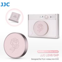 JJC Instant Camera Aluminum Alloy Lens Cover for Fujifilm Instax Mini EVO Pink Lens Protective Case Coque with Hot Shoe Cap