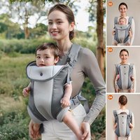 Babytrage, atmungsaktiv, Babytrage, Kleinkind-Babydecke, einfach zu tragen, leicht, freihändig, Tragetasche für Neugeborene