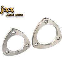 2pcs Stainless Steel triangular exhaust flange 2'' 2.5" 3" welded flange three-hole exhaust muffler Car Accessories