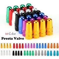 AliExpress 4Pcs Aluminum Alloy Presta Valve Caps for Road MTB Track Racing Bike Tires - French Valve Wheel Tube Tire Wheel Covers