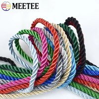 2/5/10/20M 5mm Color Nylon Bag Cords 3 Shares Twisted Rope Home Textiles Belt Braided Decor Cord Drawstring DIY Sewing Accessory
