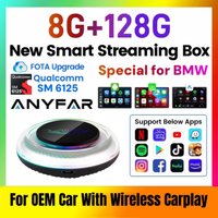 Kabelloses AI-Modul für BMW oder Andere Fahrzeuge mit Wireless CarPlay-System, 8GB RAM, 128GB ROM, Dual-WLAN, Unterstützt 4G SIM-Karte