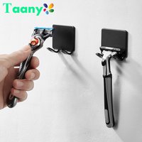 Shaving Razor Holder Space Aluminum Men Shaving Shaver Storage Hook Wall Shelf Razor Rack Bathroom Kitchen Multipurpose Hook