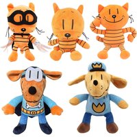 New Dog Man Plush Toy Dogman Petey the Cat Cloak Puppy Chief Stuffed Animal Soft Doll Plushie Figure Fan Birthday Christmas Gift