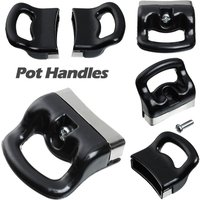2Pcs Universal Single Hole Pot Handles Replacement with Screws Pressure Cooker Ear Pan Short Side Handle Grip Cookware