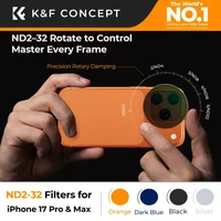 K&F CONCEPT Snap-On ND2-32 Filter for iPhone 17 Pro & Pro Max 11.2g Ultra-Lightweight Variable ND Lens Filter with Deco Mount