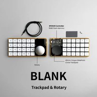 Blank Wired Low Profile Split Keyboard with Trackpad & Rotary VIAL Firmware Hot Swap Support Choc V1/V2 Ortho Planck Keyboard
