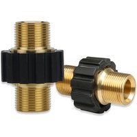 2PCS High-Pressure Washer Adapter Kit M22-14mm Male Thread Quick Connect Fitting 5000PSI