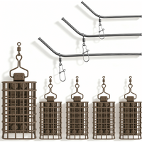 YOTO Carp Fishing Cage Feeder with Anti-Tangle Rig Stems Set, Metal Bait Cage with Quick-Change Swivel Connectors for Method Fee