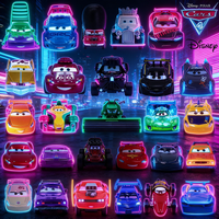 Disney Pixar Cars 4 Neon Cyberpunk Collection Full Set Lightning McQueen1:1 Replica Die-Cast Car Toys For Kids Birthday Gifts