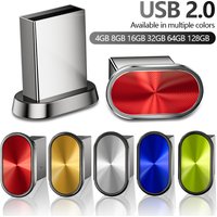 JASTER Mini USB Flash Drive New 3.0 4GB Blue 8GB 16GB Pen Drive 32GB 64GB Mini Metal Color Button Memory Stick Business Gift