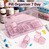 Pill Organizer, Pill Box 7 Day Am & Pm Pill Organizer 7 Days,Weekly Pill Case 2 Times a Day,Medicine Organizer for Travel