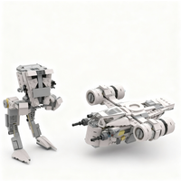 389PCS MOC Space Battle 2 In 1 Razor Crest At St Model DIY Creative Assembly Building Blocks Display Birthday Gift Collectible
