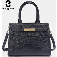 Zency Rindsleder Hohe Qualität Damen Handtaschen Aus Echtem Leder Top-griff Tasche Für Arbeit Luxus Designer Marke Umhängetasche Mama Tasche