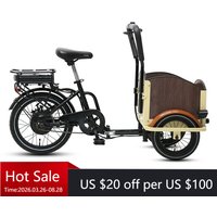 TC TXED 24V 180W steel folding hub motor electric tricycle with open body, suitable for children